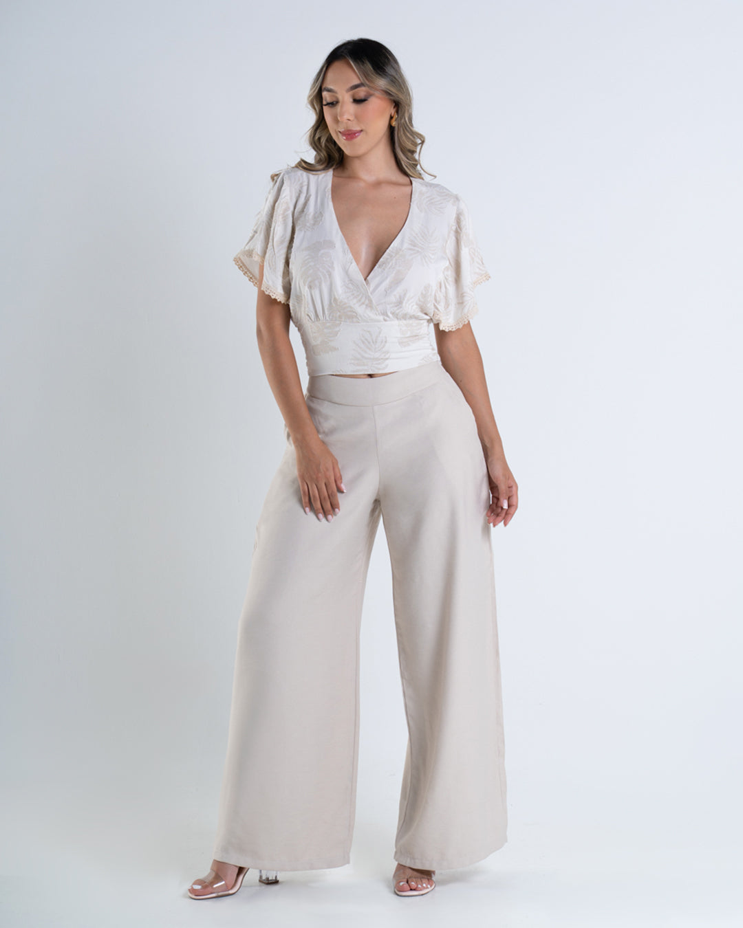 P74401 CONJUNTO CHALIS CAMEL CLARO