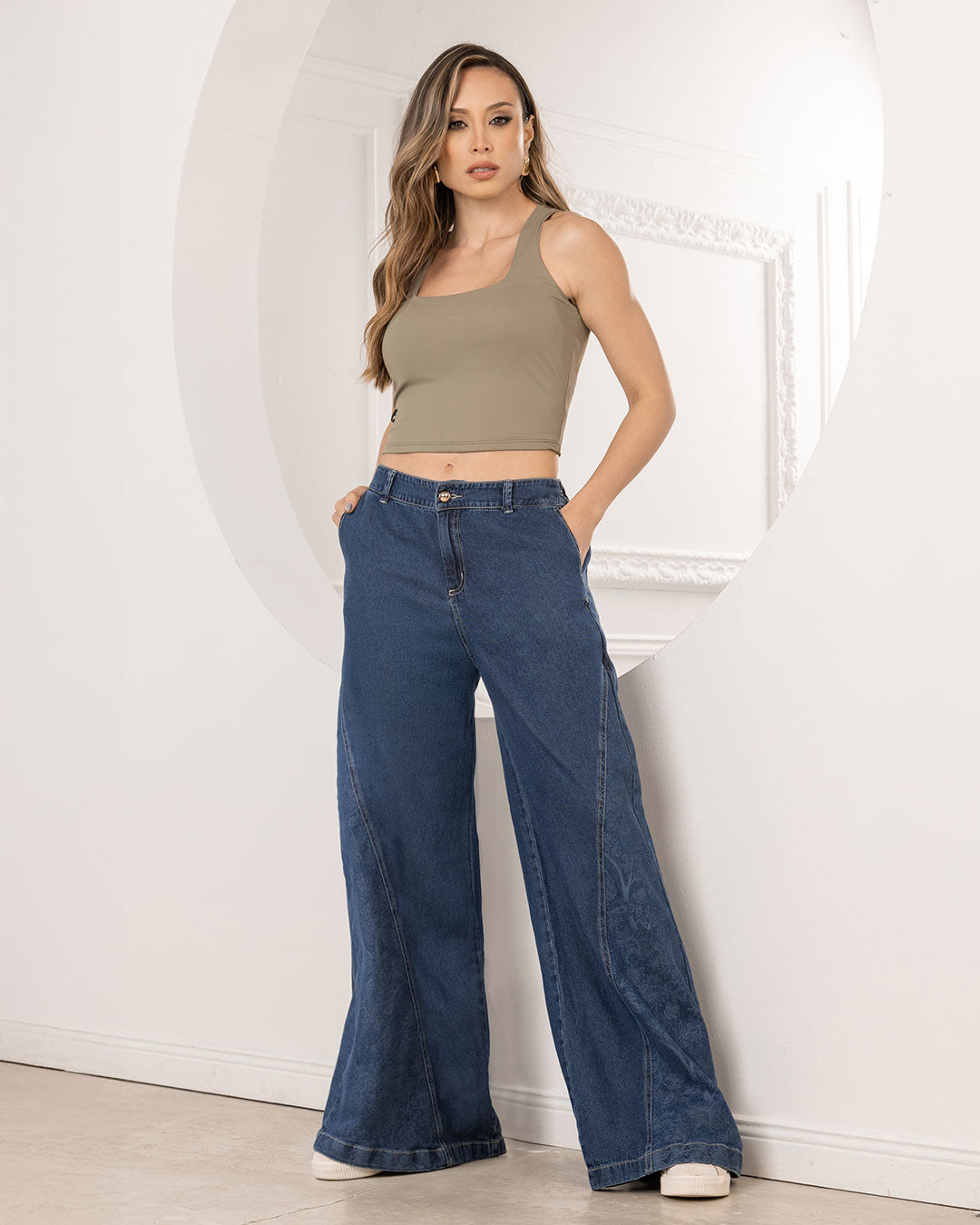 P74442 JEAN INDIGO GRABADO AZUL