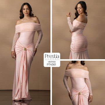 P74561 VESTIDO POLIESTER SHAKIRA PALO DE ROSA