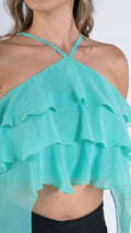 P3966 BLUSA CHIFON VERDE MENTA