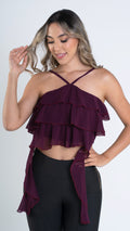P3966 BLUSA CHIFON VINOTINTO
