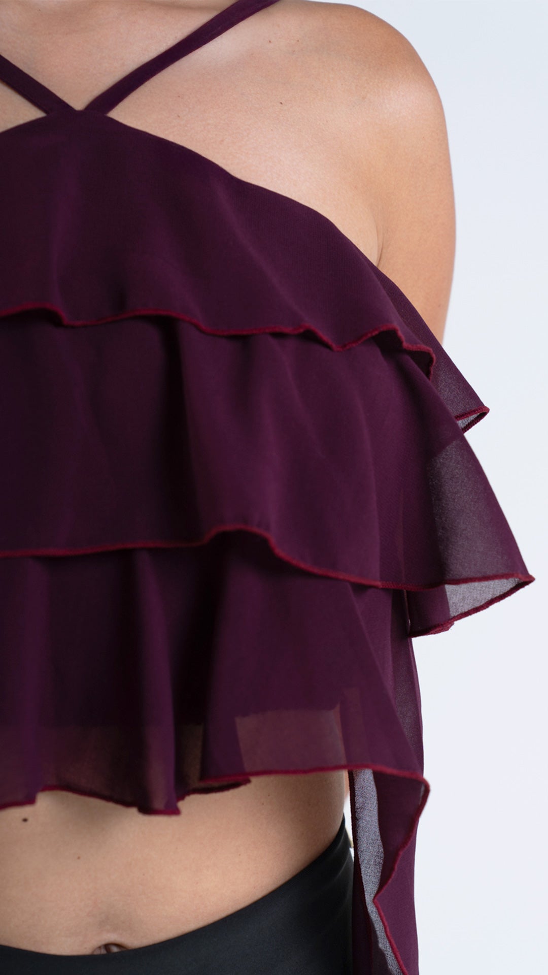 P3966 BLUSA CHIFON VINOTINTO