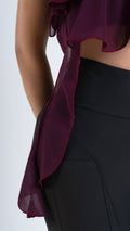 P3966 BLUSA CHIFON VINOTINTO