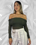 P3977 BLUSA MAYA TEX VERDE MILITAR