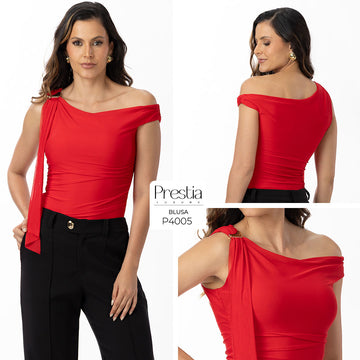 P4005 BLUSA MALLA ROJO