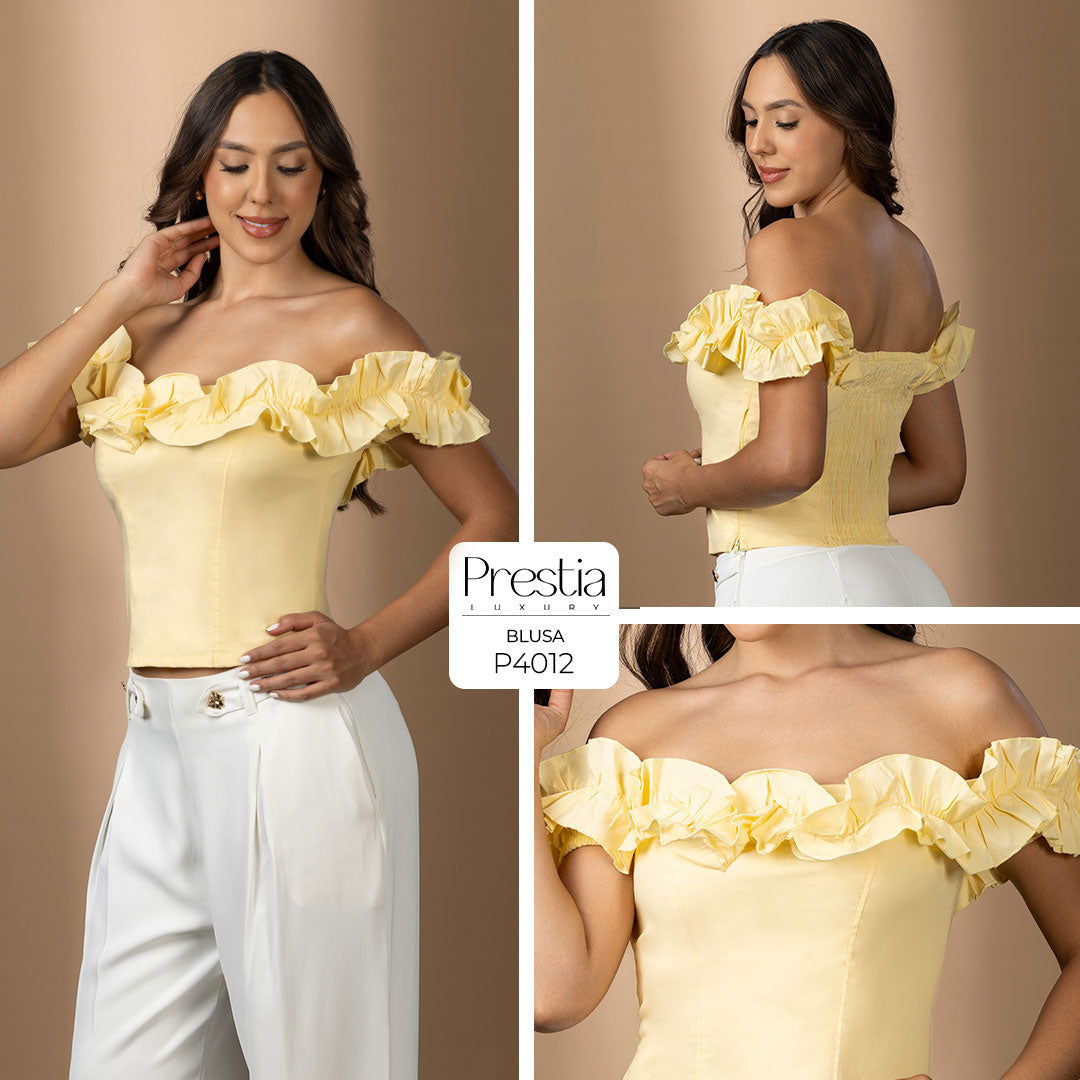 P4012 BLUSA POPELINA AMARILLO