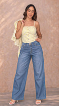 P4064 DUO CAMISA CHALIS RAYAS AMARILLO