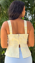 P4090 BLUSA RAYAS AMARILLO