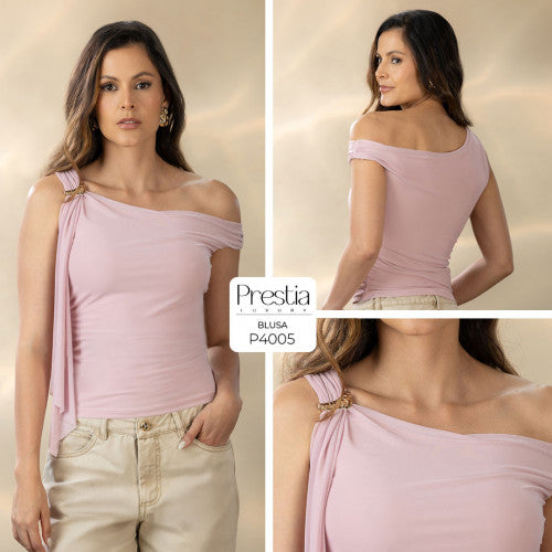 P4005 BLUSA MALLA PALO DE ROSA