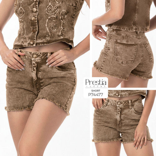 P74477 SHORT DRILL LICRADO MOKA