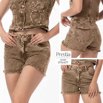 P74477 SHORT DRILL LICRADO MOKA