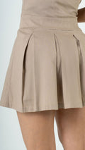 P74367 VESTIDO LINO KAKI