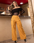 P74378 PANTALÓN TWILL SENSACION MOSTAZA