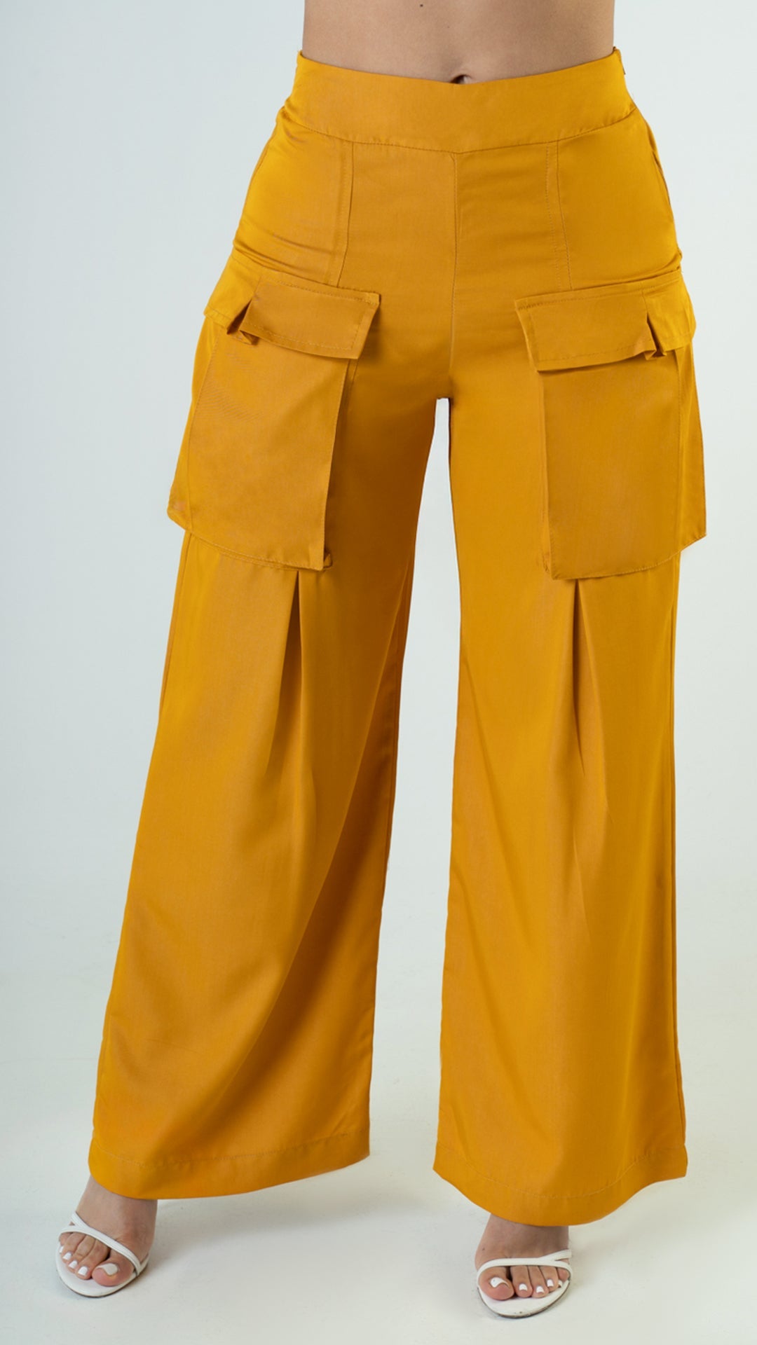 P74378 PANTALÓN TWILL SENSACION MOSTAZA