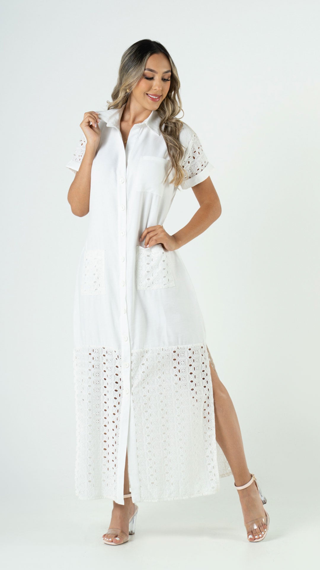 P74392 VESTIDO FLOW MARFIL