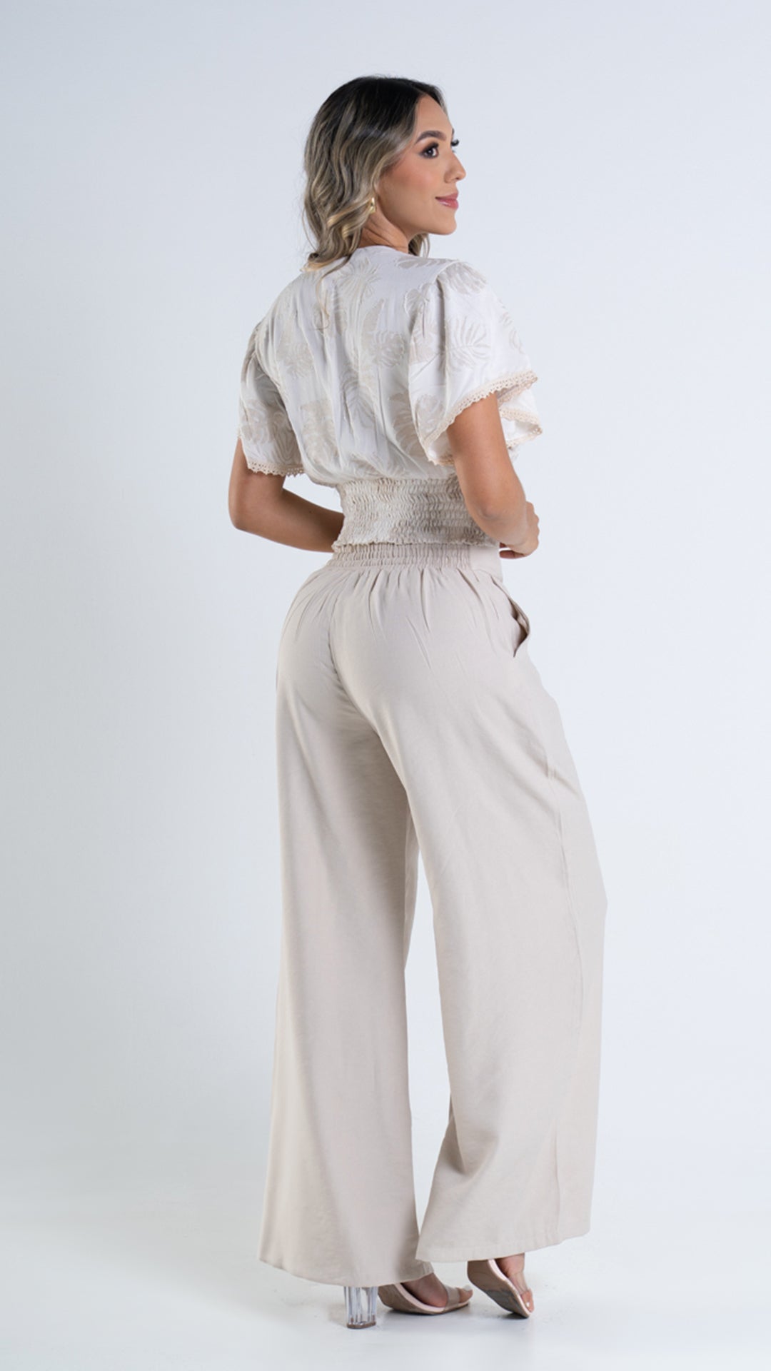 P74401 CONJUNTO CHALIS CAMEL CLARO