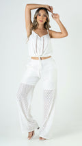 P74408 CONJUNTO LINO POLIESTER MARFIL