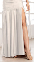 P74508 VESTIDO LICRA DESTELLANTE MARFIL