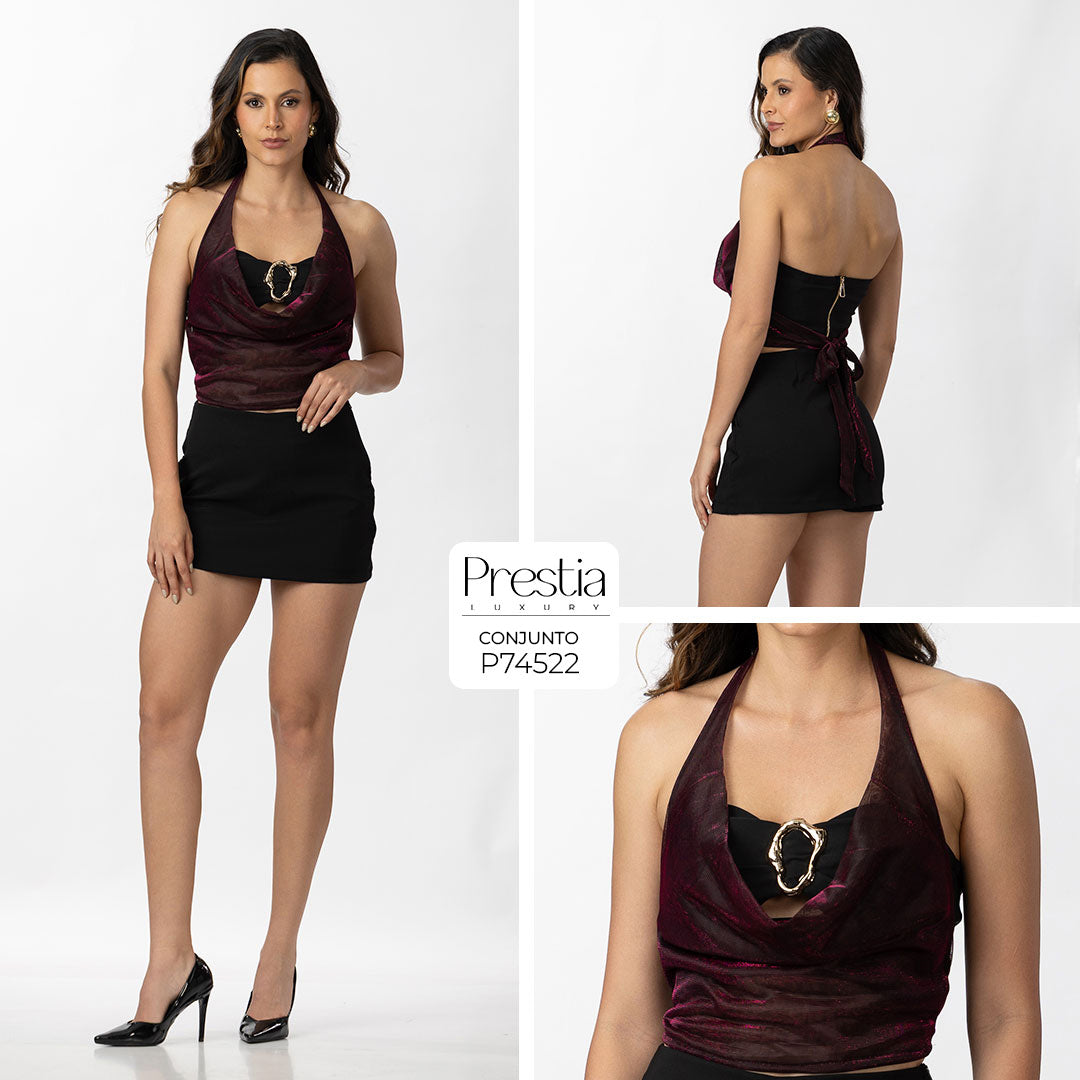 P74522 CONJUNTO MALLA TORNASOL FUCSIA