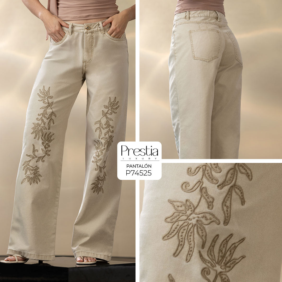 P74525 PANTALON DRILL CAMEL
