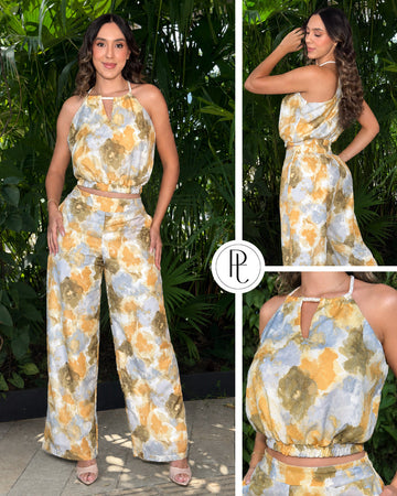 P74529 CONJUNTO ESTAMPADO AMARILLO