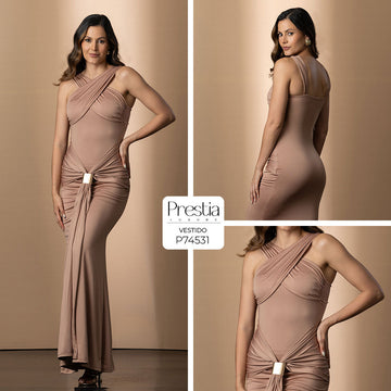 P74531 VESTIDO JABON MOKA