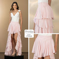 P74548 FALDA CHIFON PALO DE ROSA