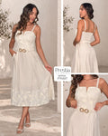 P74557 VESTIDO LINO POLIETER CAMEL