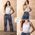 P74566 CONJUNTO LINO ESTAMPADO MARFIL