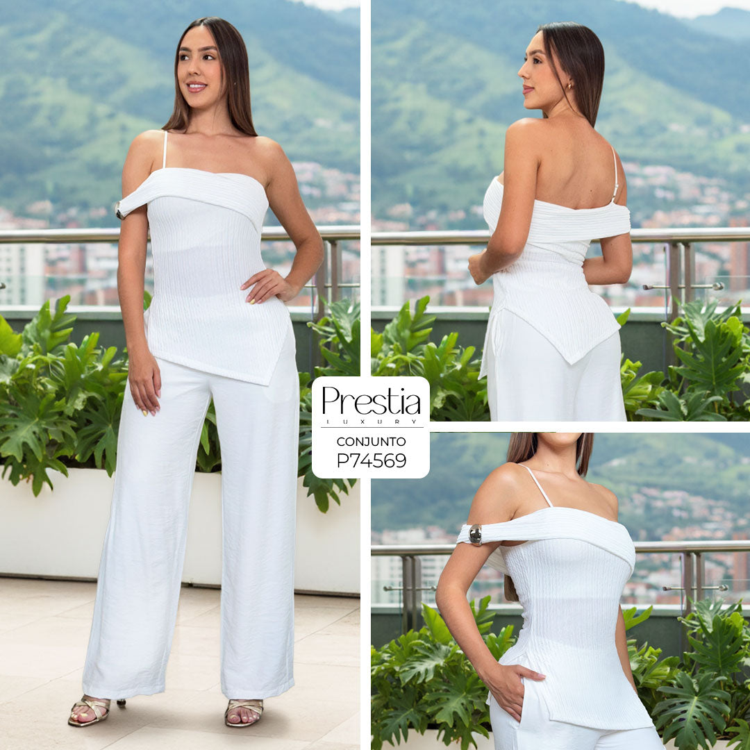 P74569 CONJUNTO LINO POLIESTER MARFIL