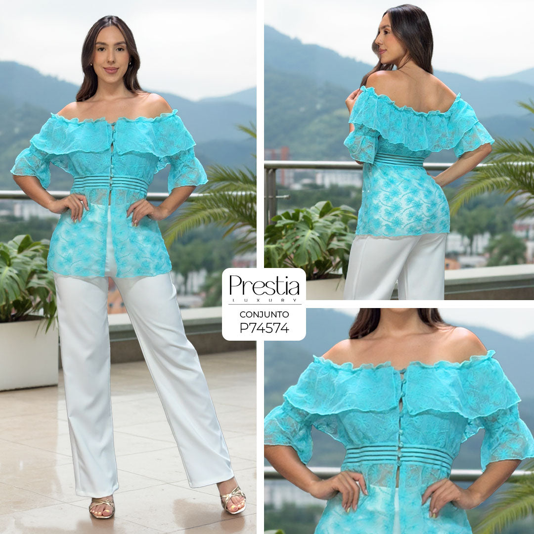 P74574 CONJUNTO NOCHES DE VIENA AZUL