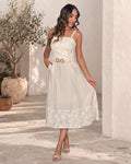 P74557 VESTIDO LINO POLIETER CAMEL