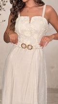 P74557 VESTIDO LINO POLIETER CAMEL