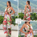P74591 CONJUNTO FALSO CHALIS ESTAMPADO MARFIL