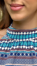 P74598 CONJUNTO NOCHES DE VIENA ESTAMPADO AZUL