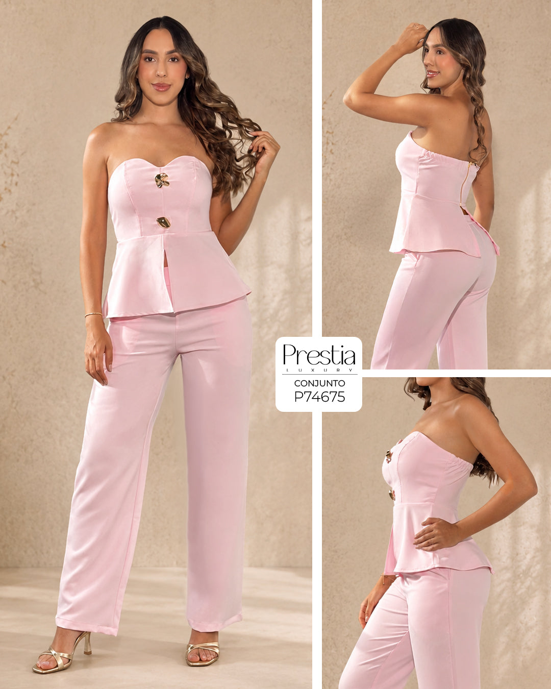 P74675 CONJUNTO NOCHES DE VIENA ROSADO