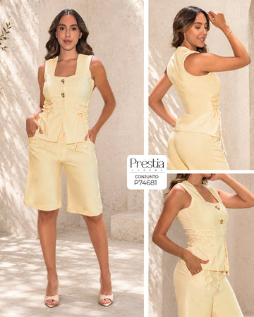 P74681 CONJUNTO NOCHES DE VIENA AMARILLO