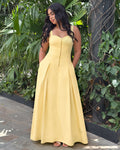 P74706 VESTIDO POPELINA AMARILLO