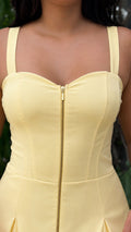 P74706 VESTIDO POPELINA AMARILLO