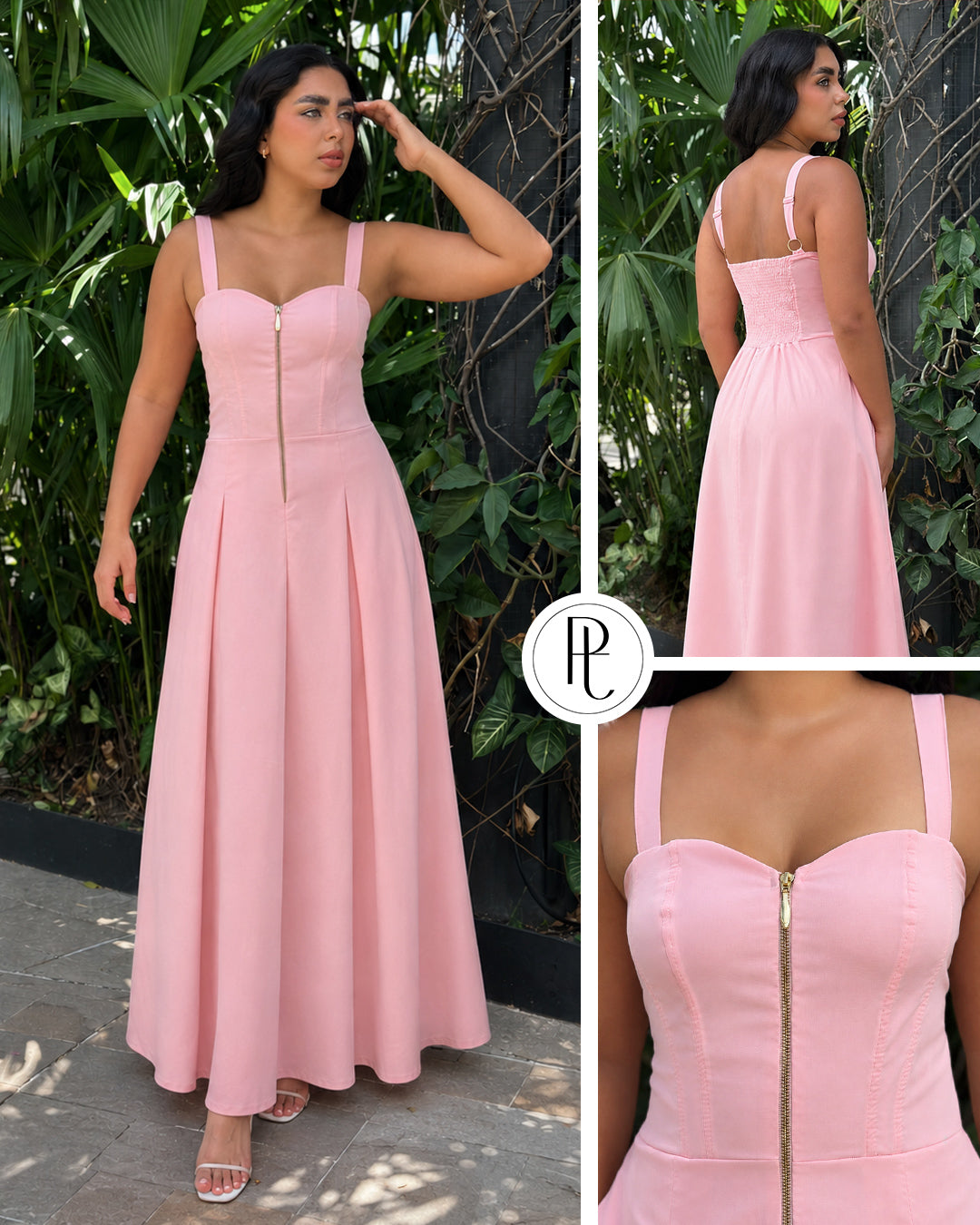 P74706 VESTIDO POPELINA ROSADO