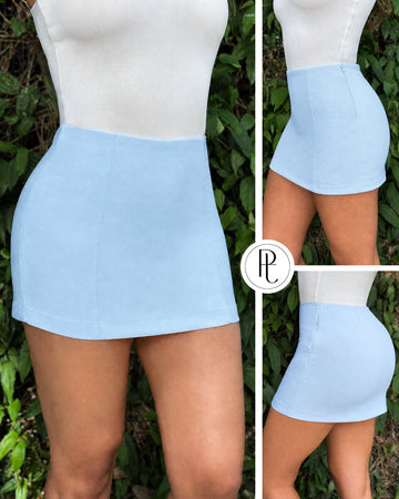 P74716 FALDA-SHORT NOCHES DE VIENA AZUL