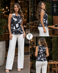 P74619 CONJUNTO POPELINA ESTAMPADA NEGRO ESTAMPADO BLANCO