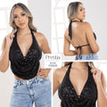P3909 BLUSA LENTEJUELA NEGRO
