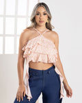 P3967 BLUSA CHALIS ESTAMPADO ROSADO
