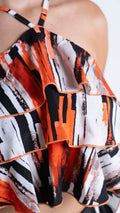 P3969 BLUSA CHALIS ESTAMPADO NARANJA
