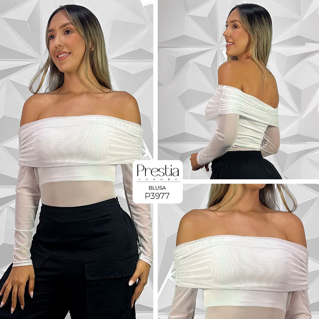 P3977 BLUSA MAYA TEX BLANCO