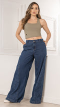 P3984 BLUSA BASICA POLIESTER VERDE PISTACHO