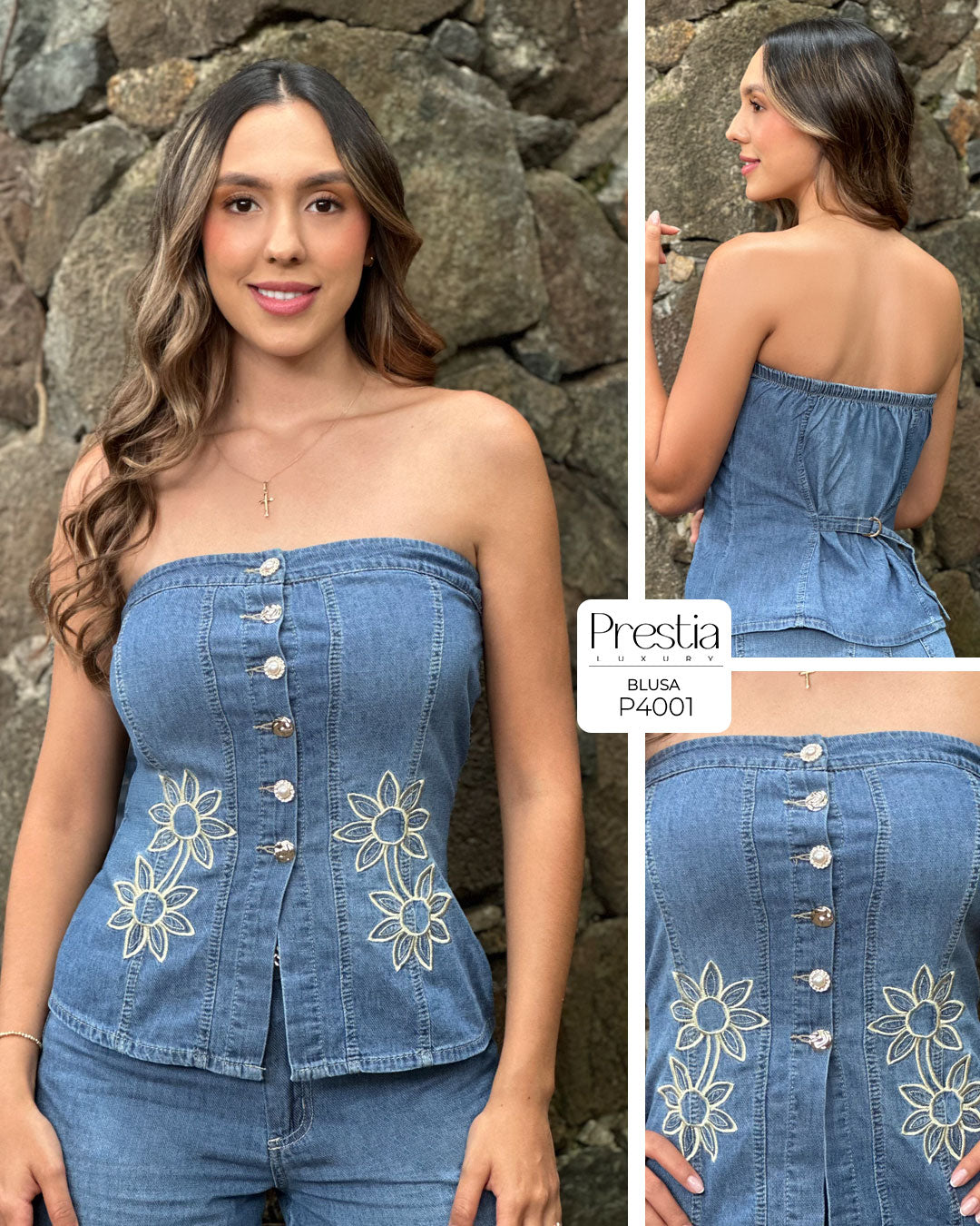 P4001 BLUSA INDIGO AZUL
