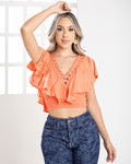 P4002 BLUSA CHALIS MANDARINA