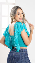 P4002 BLUSA CHALIS VERDE